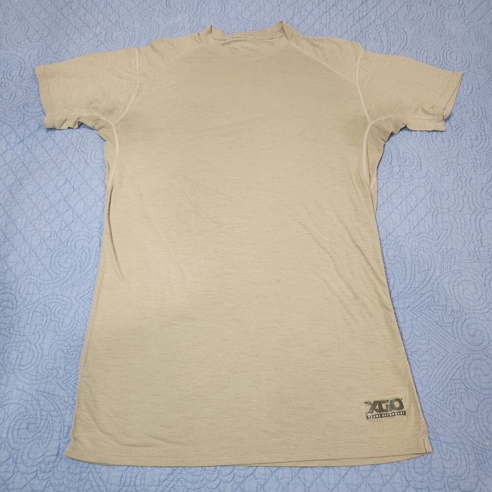 XGO Fire Retardant T-Shirt Medium FR Desert Tan Tactical Military Base Layer M
